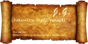 Jakovics Gyöngyvér névjegykártya